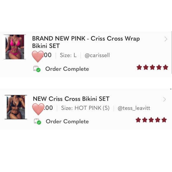 BRAND NEW PINK - Criss Cross Wrap Bikini SET - Picture 4 of 7
